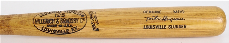 1977-79 Mike Hargrove Rangers / Padres / Indians H&B Louisville Slugger Professional Model Game Used Bat (MEARS LOA)