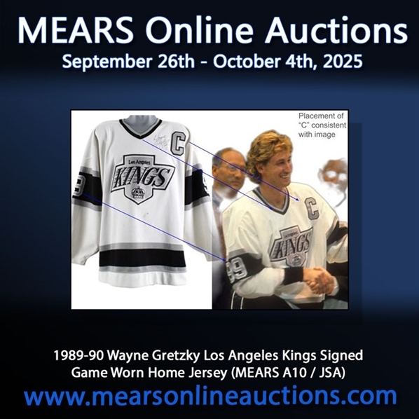 1989-90 Wayne Gretzky Los Angeles Kings Signed Game Worn Home Jersey (MEARS A10 / JSA) "All Time Scoring Leader Season"