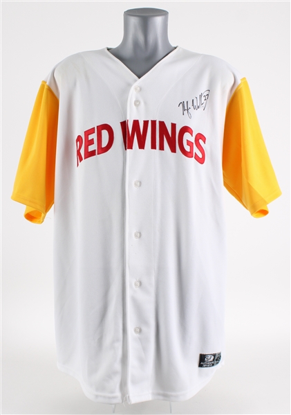 2010-12 Kyle Waldrop Rochester Red Wings Signed Minor League Baseball Jersey (MEARS LOA / JSA)