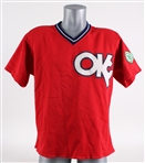 1982 Oklahoma City 89ers #14 Minor League Baseball Jersey with Oklahoma Diamond Jubilee Patch (MEARS LOA)