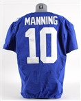 2013 Eli Manning New York Giants Home Jersey w/ Pink Breast Cancer Awareness Captain Patch (MEARS A5)