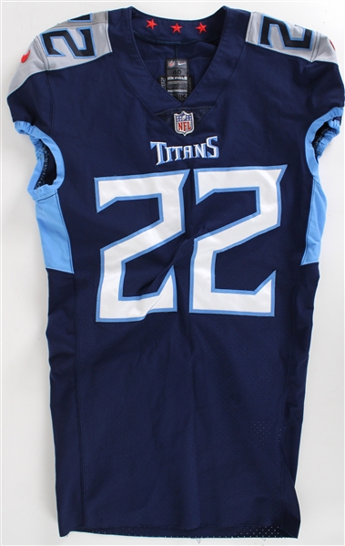 2022 Derrick Henry Tennessee Titans Home Jersey (MEARS A5)