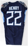 2022 Derrick Henry Tennessee Titans Home Jersey (MEARS A5)