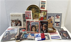 1930s-1990s JFK Scrapbook, Magazines, Photos & more (Lot of 50+)