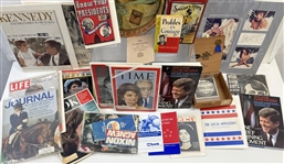 1930s-1990s JFK Scrapbook, Magazines, Photos & more (Lot of 50+)