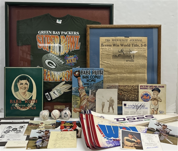 1950s-1990s Milwaukee Does Pennants, Baseballs, Posters & more (Lot of 35+)