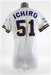 1996 Ichiro Suzuki Orix Blue Wave Game Worn Home Jersey (MEARS A10) Japan Series Championship Season