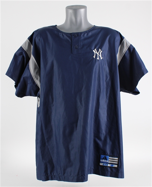 2001 Reggie Jackson New York Yankees Personal Collection Warm Up Shirt (MEARS LOA)