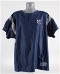 2001 Reggie Jackson New York Yankees Personal Collection Warm Up Shirt (MEARS LOA)
