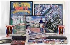1980s-2000s Baseball, Basketball, Football 26x32 Framed Prints, Mugs, Media Guides & more (Lot of 55+)