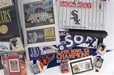 1980s-2000s Baseball, Basketball, Football 26x32 Framed Prints, Mugs, Media Guides & more (Lot of 55+)