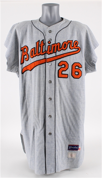 1970 Boog Powell Baltimore Orioles Signed Game Worn Road Jersey (MEARS A9 / JSA) "Fresh to the Hobby From Batboy Collection"