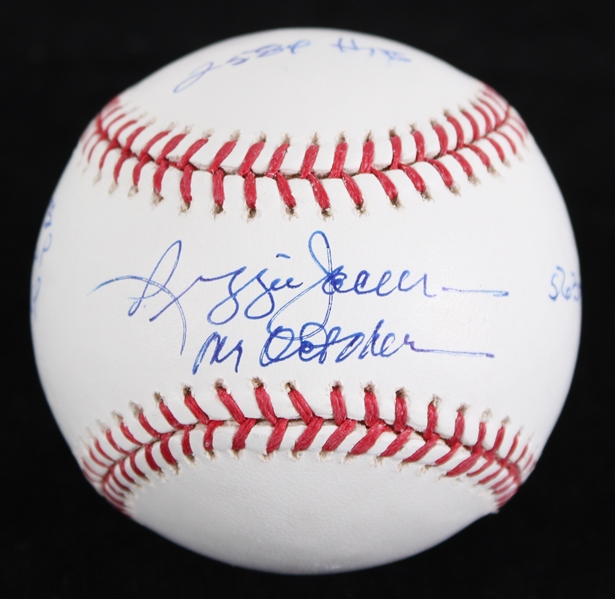 2000s Reggie Jackson Athletics / Yankees Signed & Multi Inscribed Personal Collection OML Selig Baseball (JSA)