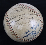 1925 Harrisburg Senators Team Signed Official American League Baseball w/ 17 Signatures