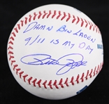 2000s Pete Rose "Damn Bin Laden, 9/11 is my day" Cincinnati Reds Signed & Inscribed OML Selig Baseball *JSA*
