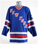 1984-86 James Patrick New York Rangers Game Worn Road Jersey (MEARS LOA)