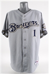 2007 Corey Hart Milwaukee Brewers Signed Game Worn Road Jersey (MEARS LOA / MLB Hologram)