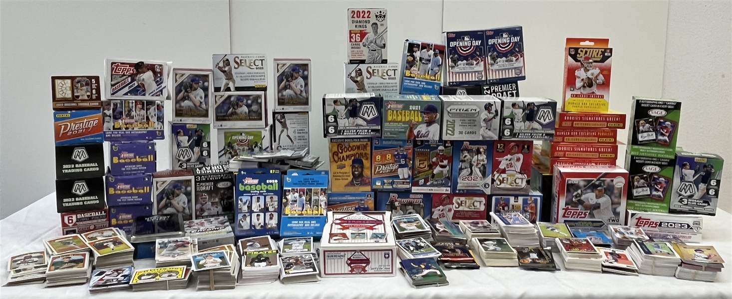 1980s-2020s NFL, MLB, NBA Massive Trading Card Collection (Thousands of Cards)