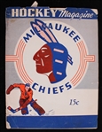 1952-53 Milwaukee Chiefs International Hockey League Game Program
