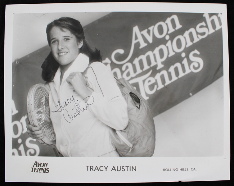 1978-1994 Tracy Austin Professional Tennis Player Autographed 8"x10" B&W Photo (JSA)