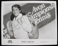 1978-1994 Tracy Austin Professional Tennis Player Autographed 8"x10" B&W Photo (JSA)