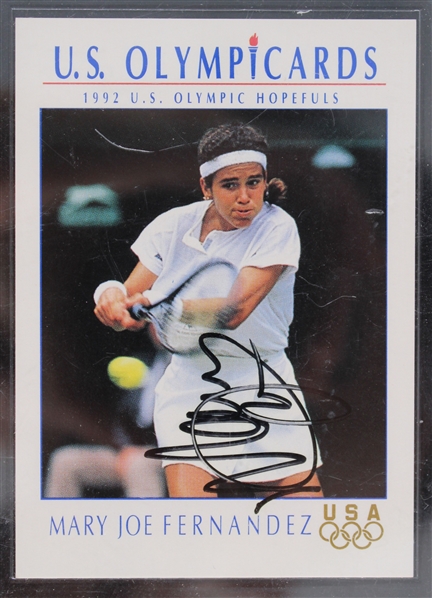 1992 Mary Joe Fernandez Autographed US Olympicards Trading Card (JSA)