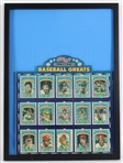 1991 Kelloggs Cornflakes Baseball Greats 17x23 Framed Card Display 