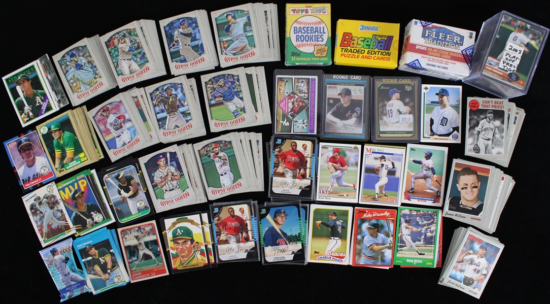 1980s-2010s Assorted Baseball Trading Cards Collection - Lot of 1,000+