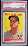 1958 Bob Keegan (d.2001) Chicago White Autographed Topps Trading Card #200 (PSA Slabbed)