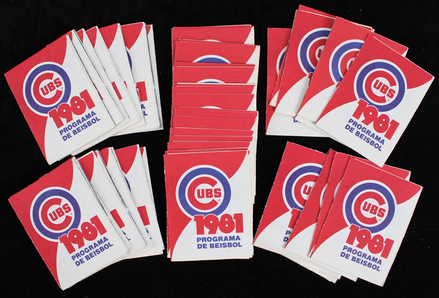 1981 Chicago Cubs Pocket Schedule (Spanish) (Lot of 65)
