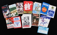 1976-83 Chicago Bears Milwaukee Brewers Boston Red Sox Toronto Blue Jays and More Pocket Schedules (Lot of 37)