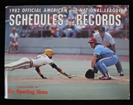 1982 Official American & National League Schedules & Records Published by The Sporting News