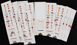 1979 Big 10 Slide Guide Football Schedules (Lot of 19)