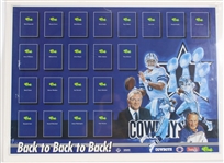 1980s-90s Dallas Cowboys Back to Back 21x28 Poster 
