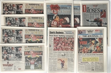 1994 WI Badgers Rose Bowl Milwaukee Journal Newspapers (Lot of 26)