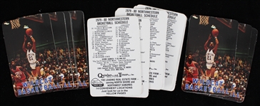1979-80 Northwestern University Basketball Pocket Card Schedules (Lot of 38)