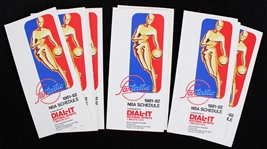 1981-82 Fantastic NBA Schedule Compliments of Dial-It National Sports (Lot of 12)
