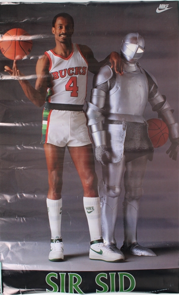1979-89 Sidney Moncrief Milwaukee Bucks "Sir Sid" 22x35 Nike Poster 