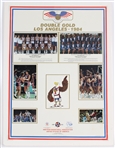 1984 USA Olympic Basketball Los Angeles Double Gold 24x32 Poster 