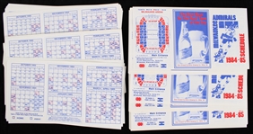 1984-85 Milwaukee Admirals Pocket Schedules (Unfolded) (Lot of 70+)