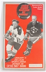 1983-84 Gordie Howe Bobby Hull Lucky Strikes Masters of Hockey 11" x 18" Joe Louis Arena Broadside
