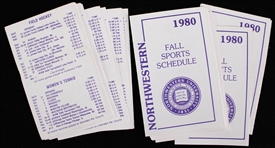 1980 Northwestern University Fall Sports Pocket Schedules (Lot of 26)