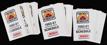 1980-81 Chicago Horizons Indoor Soccer Schedule (Lot of 60+)
