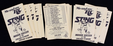 1980-81 Chicago Sting Indoor Soccer Pocket Schedules (Lot of 40)