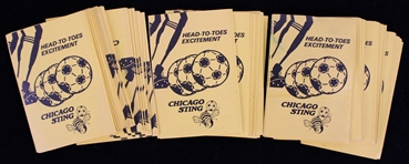 1981 Chicago Sting Pocket Schedules (Lot of 60+)