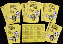 1982 Chicago Sting Outdoor Pocket Schedules (Lot of 75+)