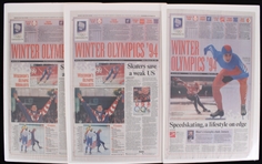 1994 Dan Jansen, Bonnie Blair Winter Olympics Milwaukee Journal Sentinels (Lot of 9)