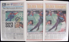 1994 Dan Jansen, Bonnie Blair Winter Olympics Milwaukee Journal Sentinels (Lot of 9)