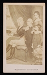 1880s George Washington Family 2.5"x4" B&W  CDV Photographic Print (Blank Back)
