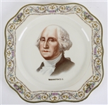 1930s George Washington 1st President of the United States 8.5" Plate by Imparial Bohemian